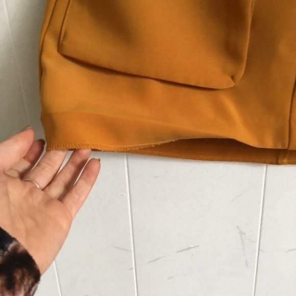 Forever 21 Flap Pocket Mustard Mini Skirt! - Picture 4 of 7